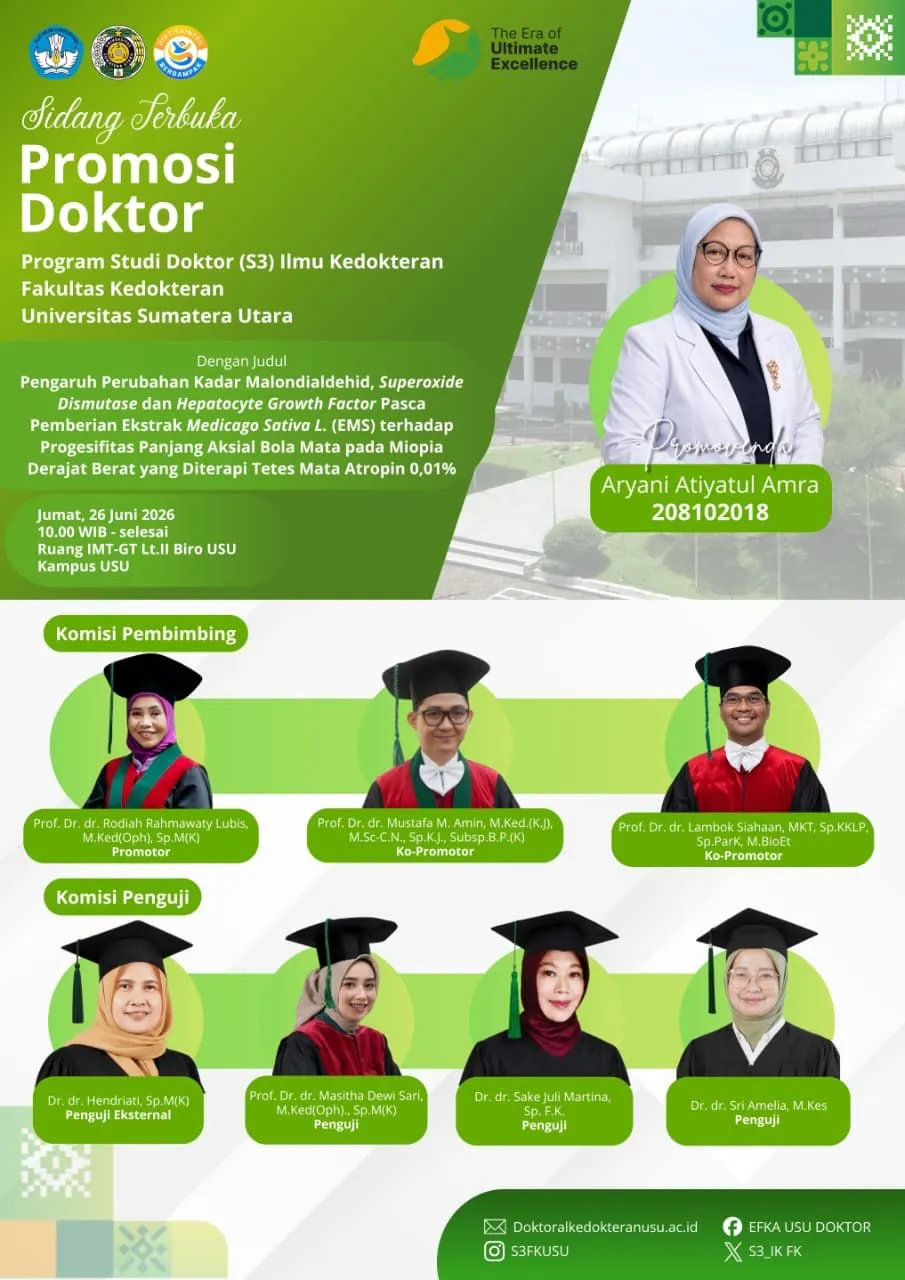 Sidang Promosi Doktor Dr. dr. Aryani Atiyatul Amra, M.Ked(Oph), Sp.M(K)